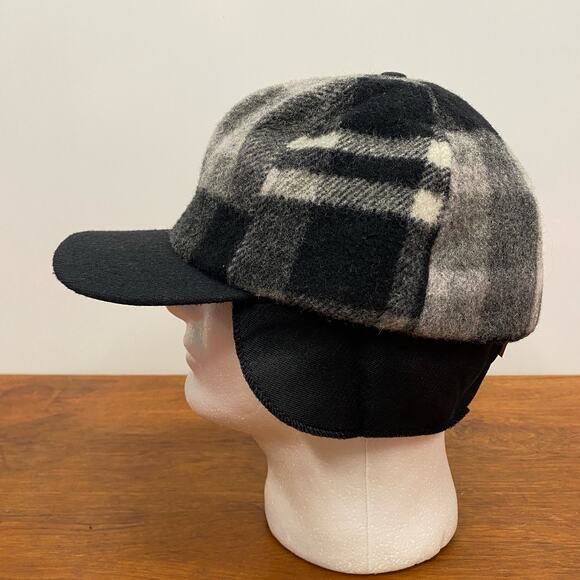 Vintage Thinsulate Gray Plaid Ear Flap Fudd Cap Thermal Hunting Skating‎ Hat USA - Picture 3 of 12